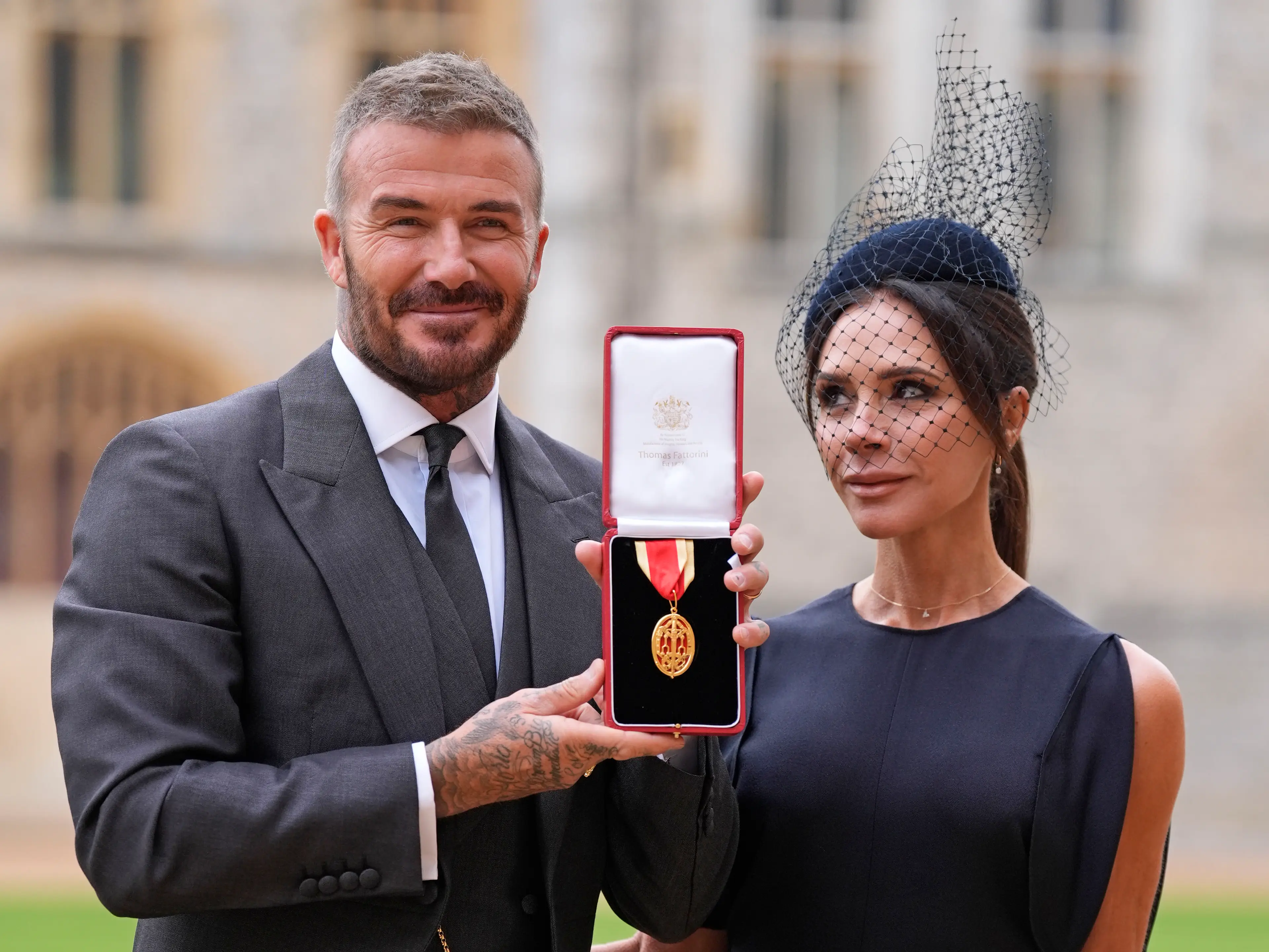 David Beckham with his wife Victoria (Image: Getty)