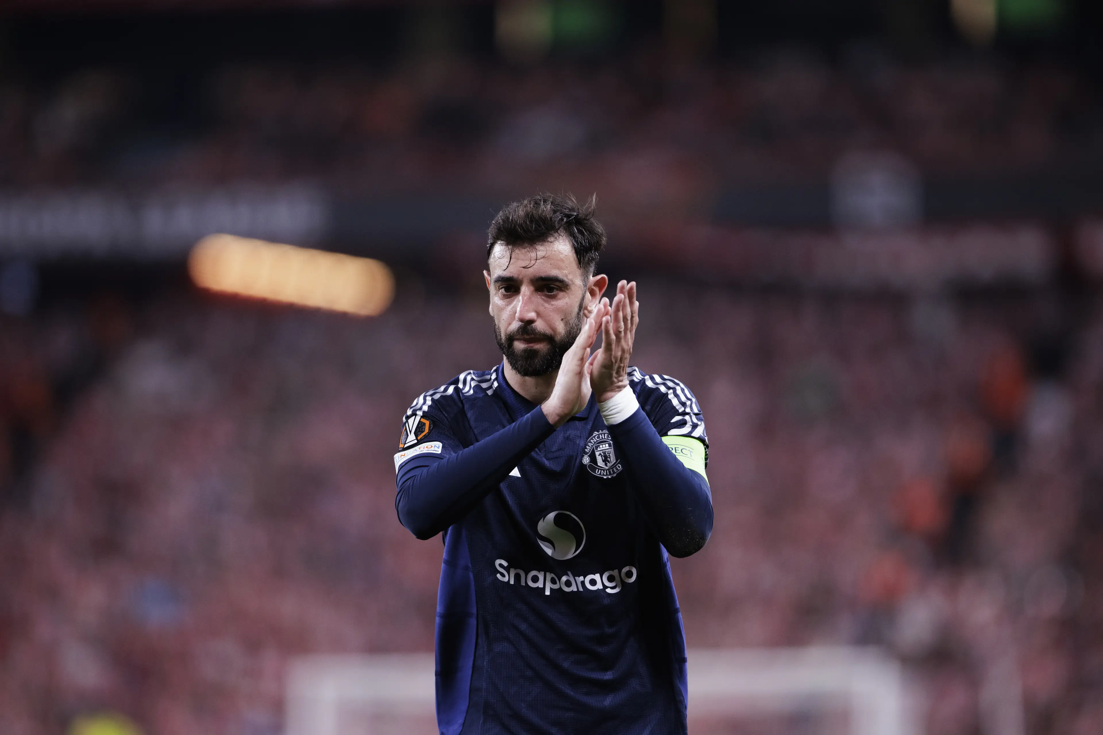 Bruno Fernandes scored twice as Manchester United beat Athletic Club 3-0. Image: Getty