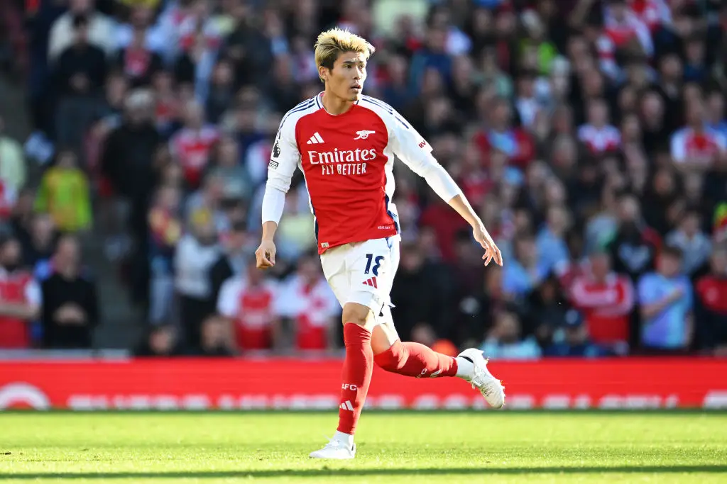 Takehiro Tomiyasu is set to remain on the sidelines (Credit:Getty)