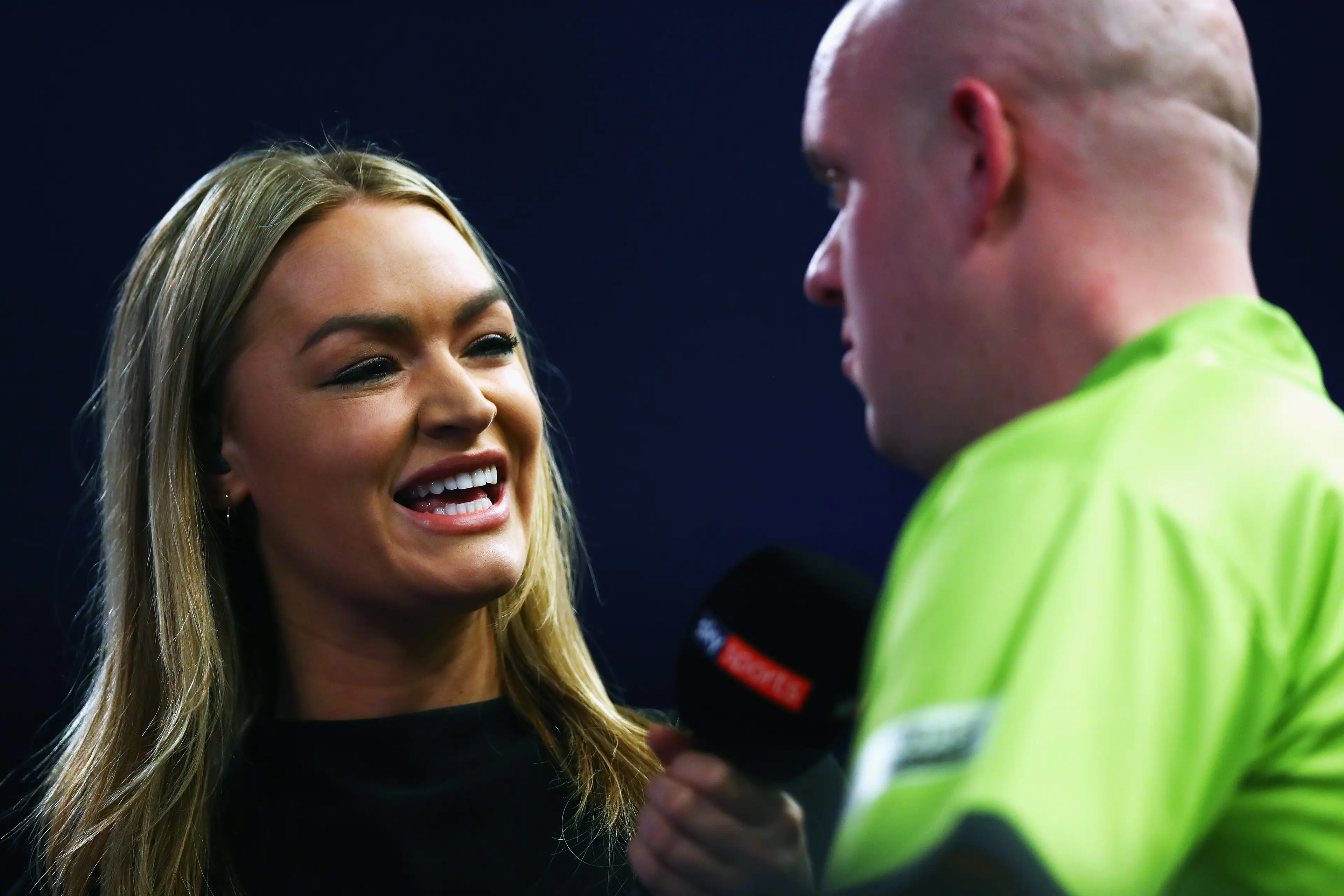 Laura Woods presented darts during her time at Sky Sports. Image: Getty 
