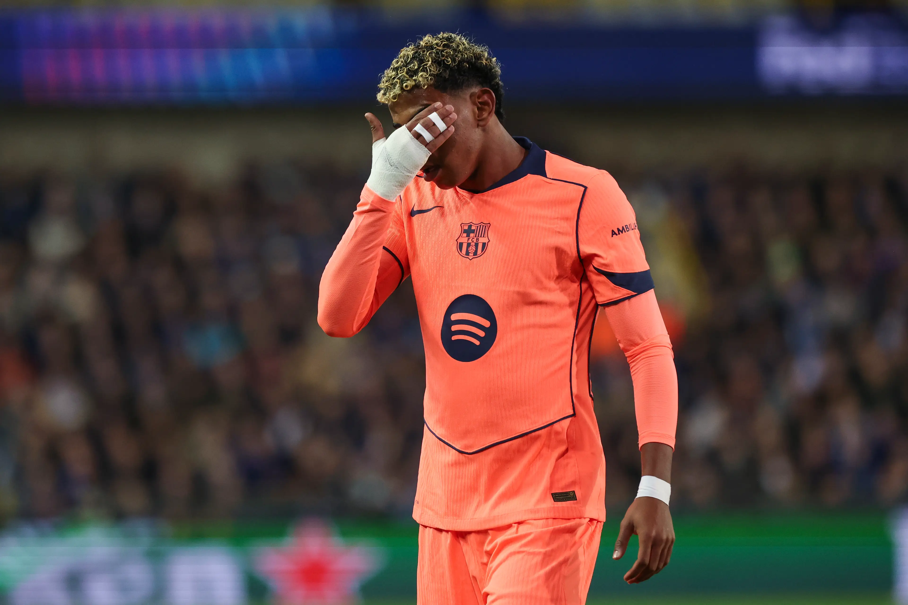 Yamal has missed several games through injury this season. Image credit: Getty