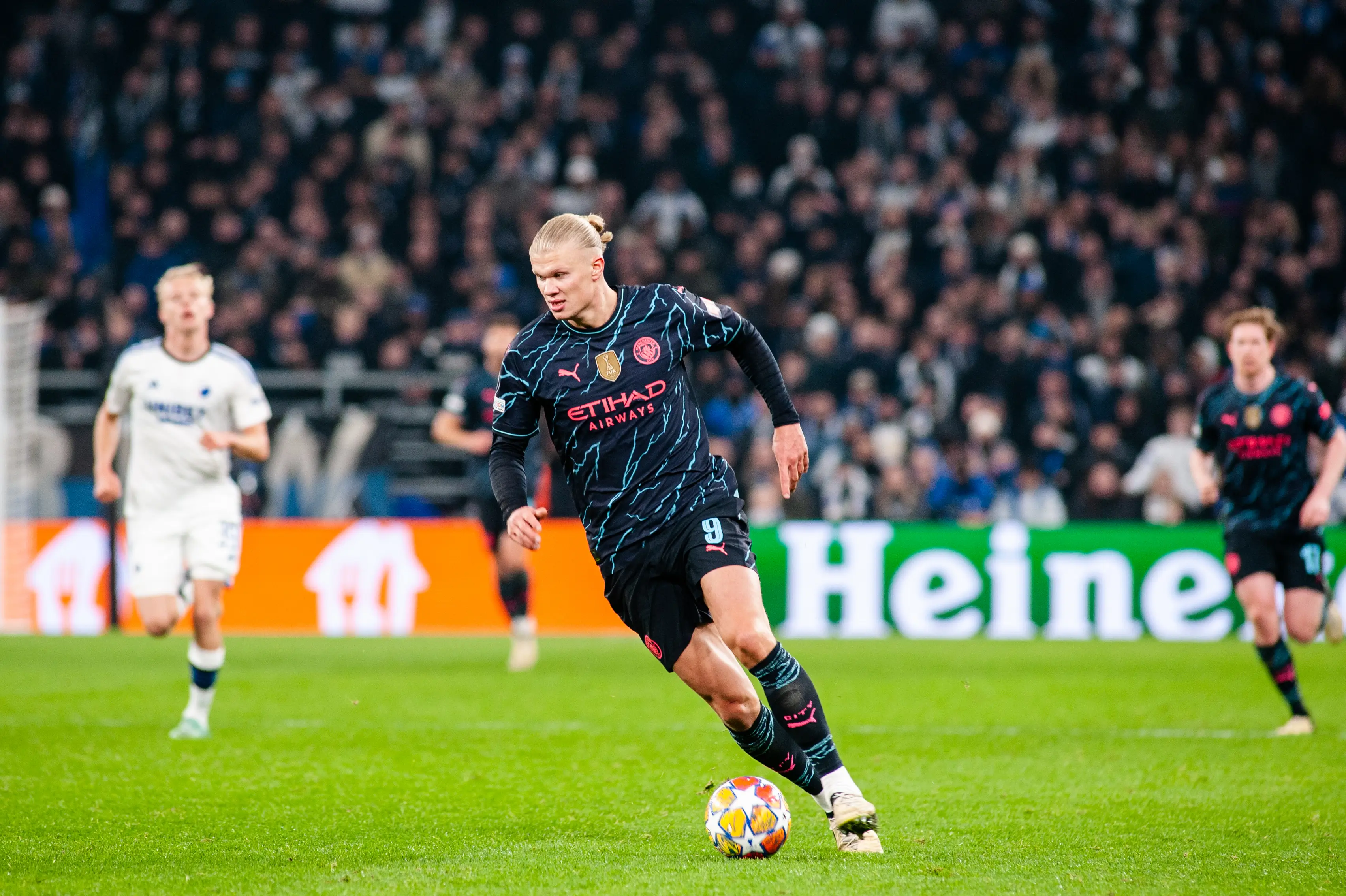 Erling Haaland in action against Copenhagen. Image: Getty