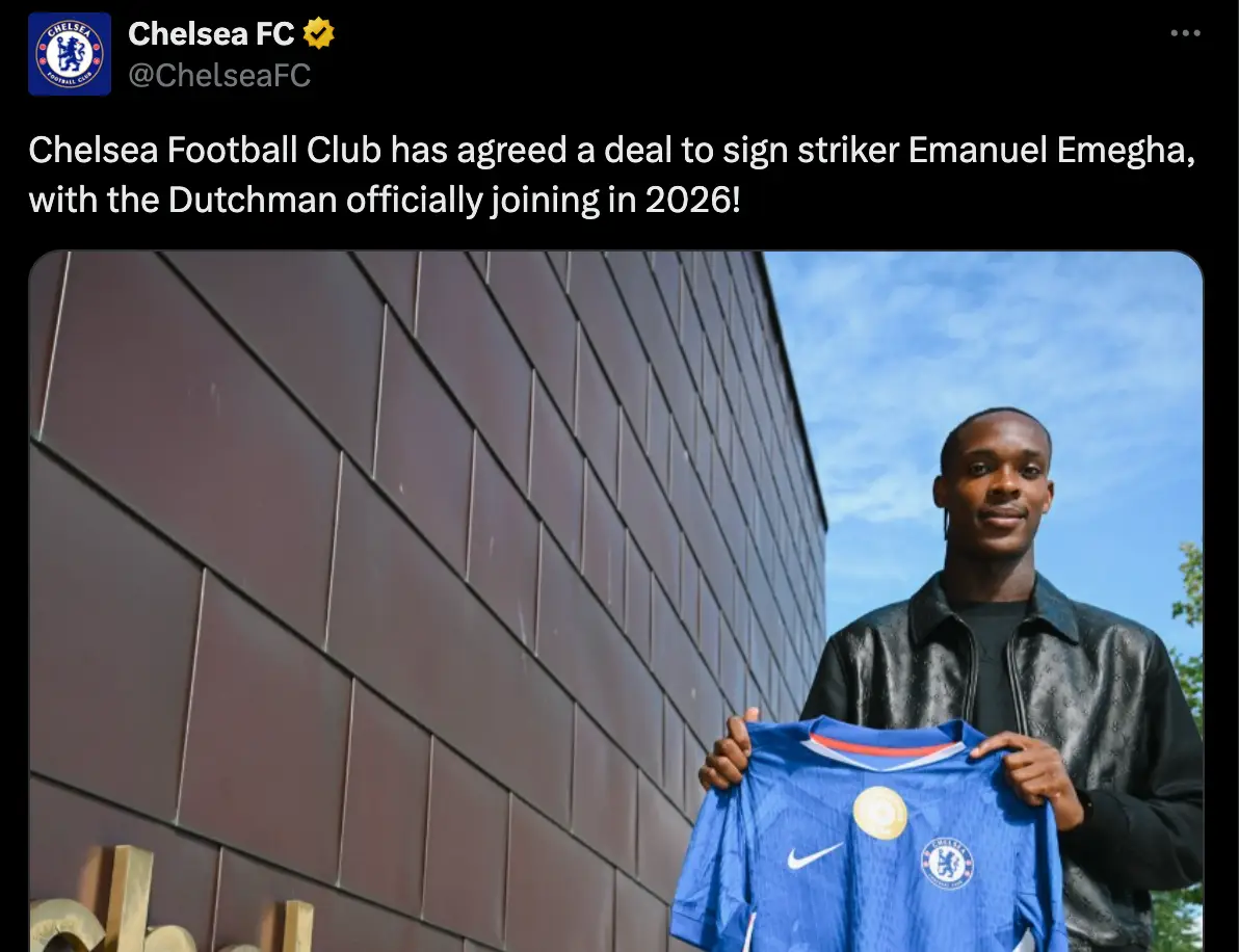 Image: Twitter/@ChelseaFC