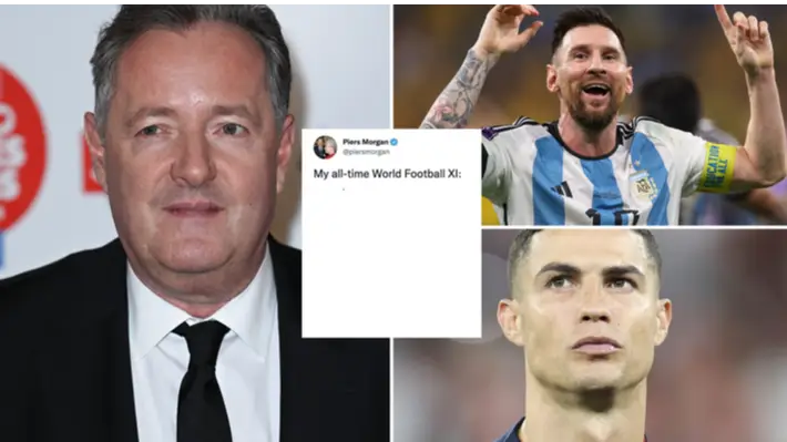 Piers Morgan reveals all-time world football XI on Twitter, including Cristiano Ronaldo and Lionel Messi
