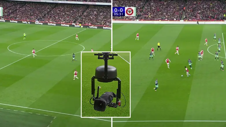 Fans are divided over Sky Sports' new camera angle during Arsenal vs Brentford
