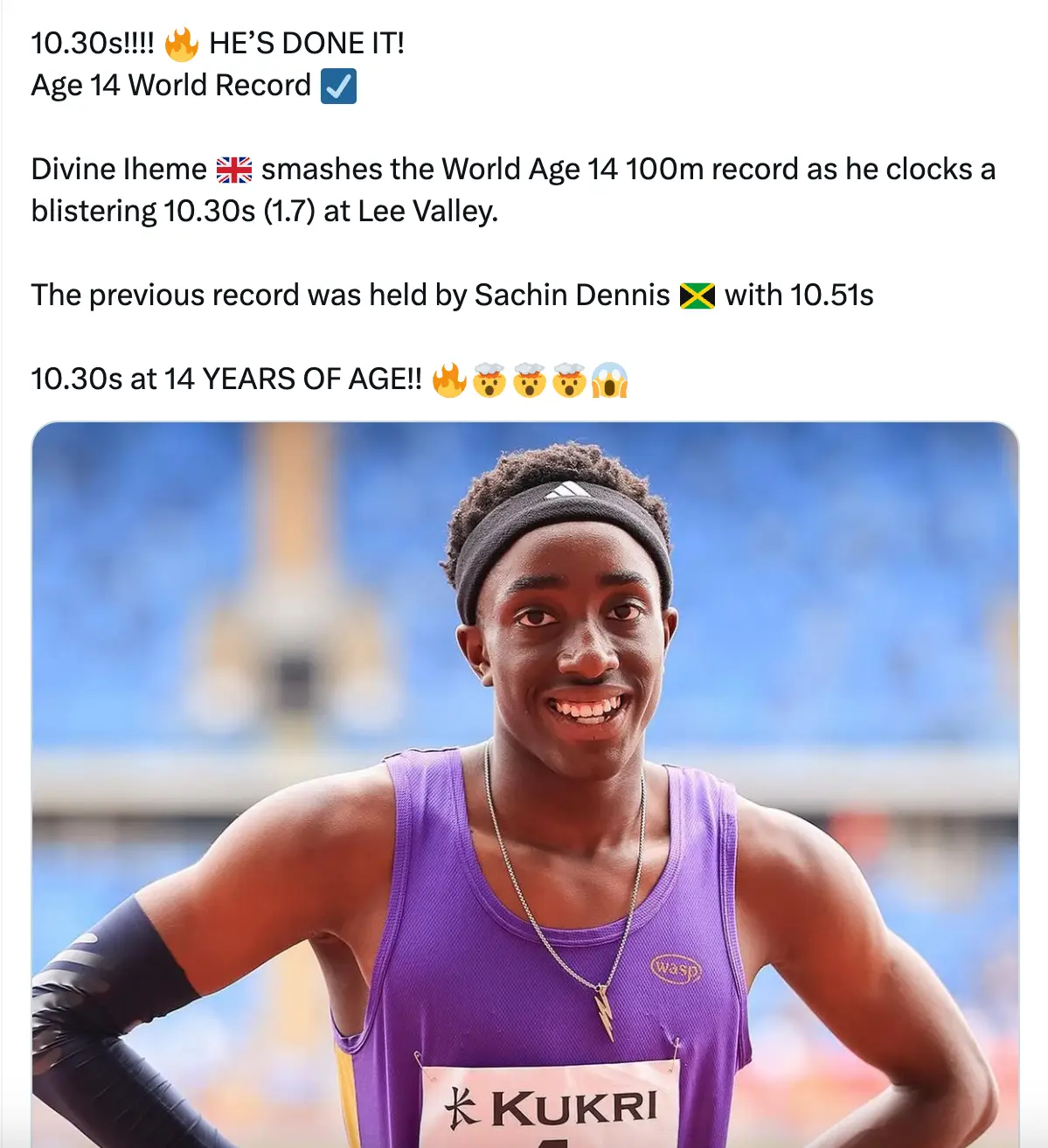 Image: X/@wldathleticshub