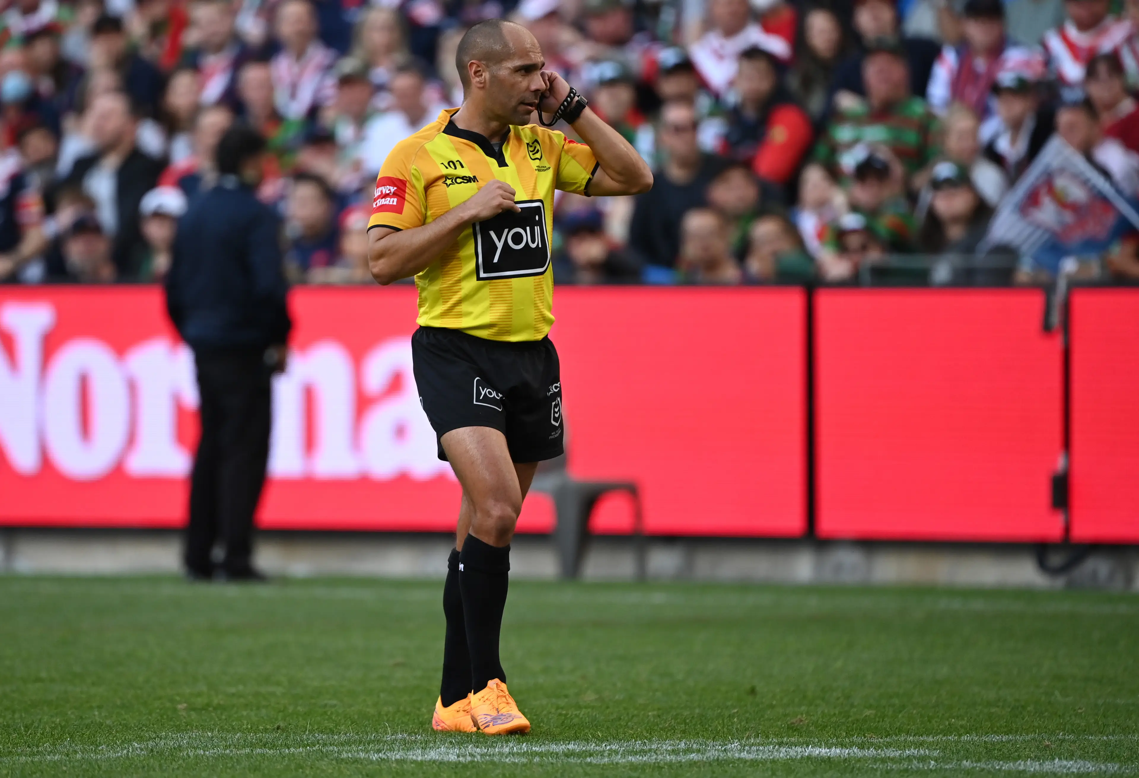 Referee Ashley Klein.