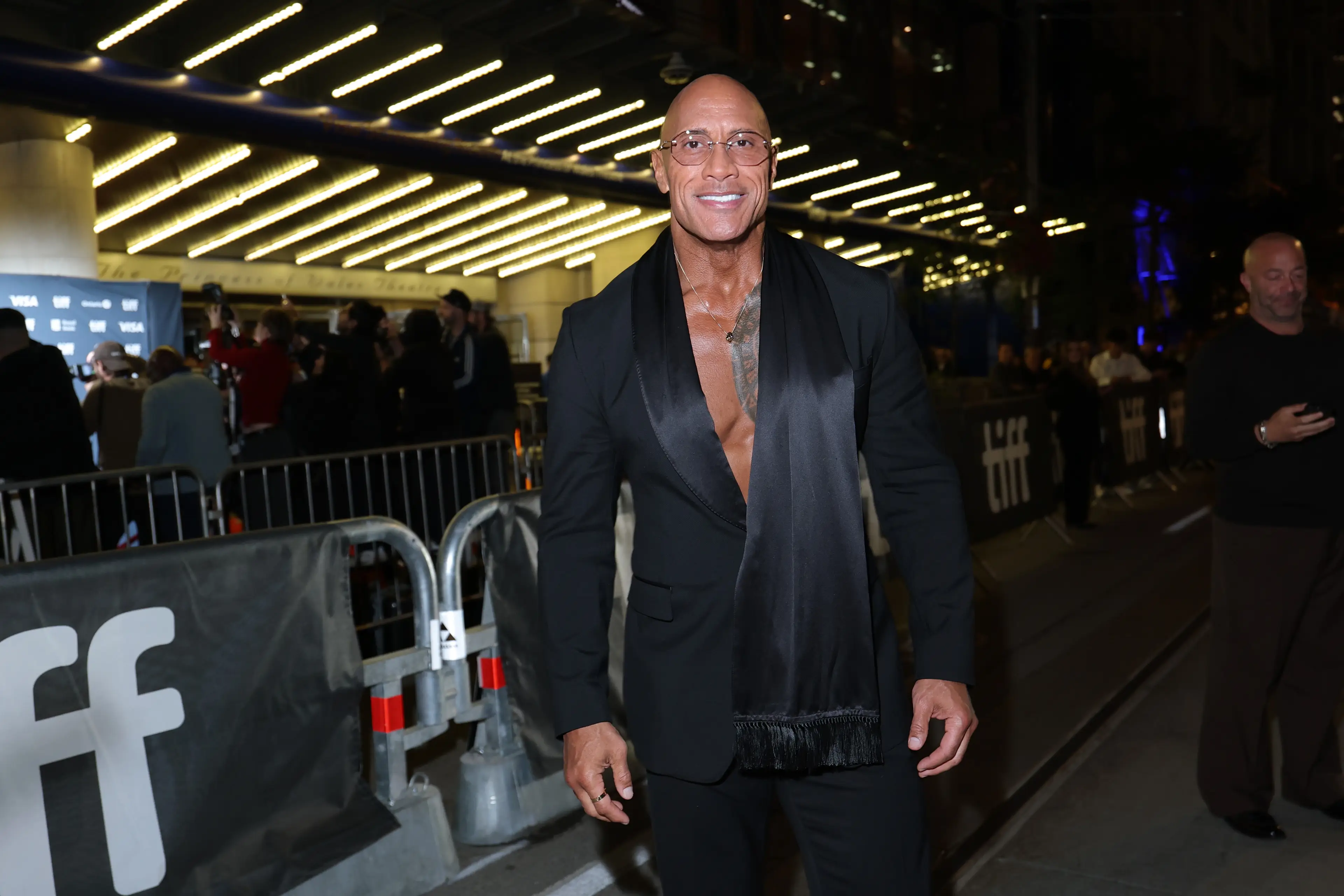 Dwayne Johnson at the Toronto Film Festival. Image: Michael Loccisano / Staff via Getty
