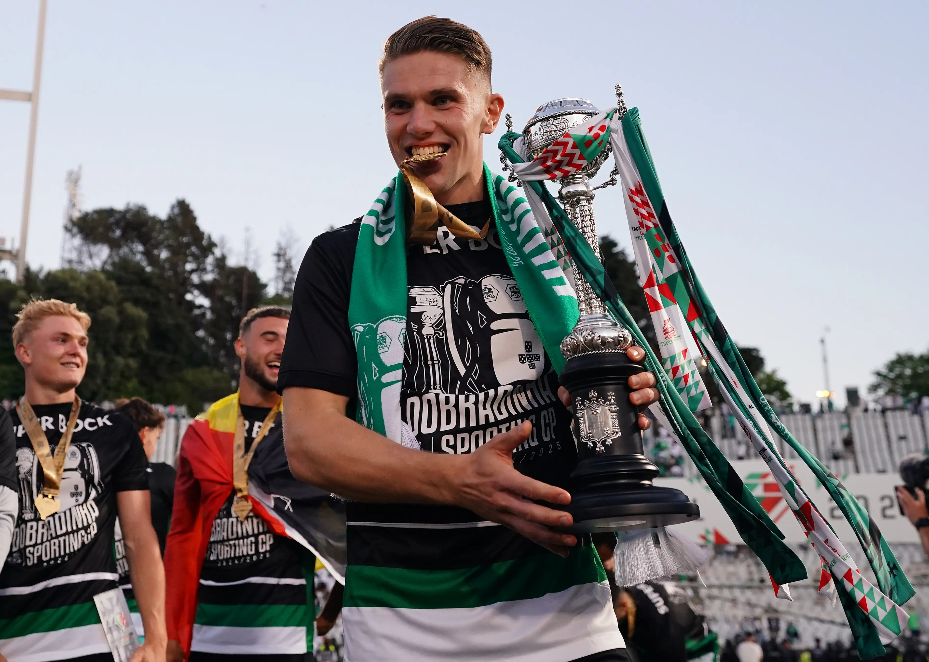 Viktor Gyokeres is not happy with his situation at Sporting. Image: Getty