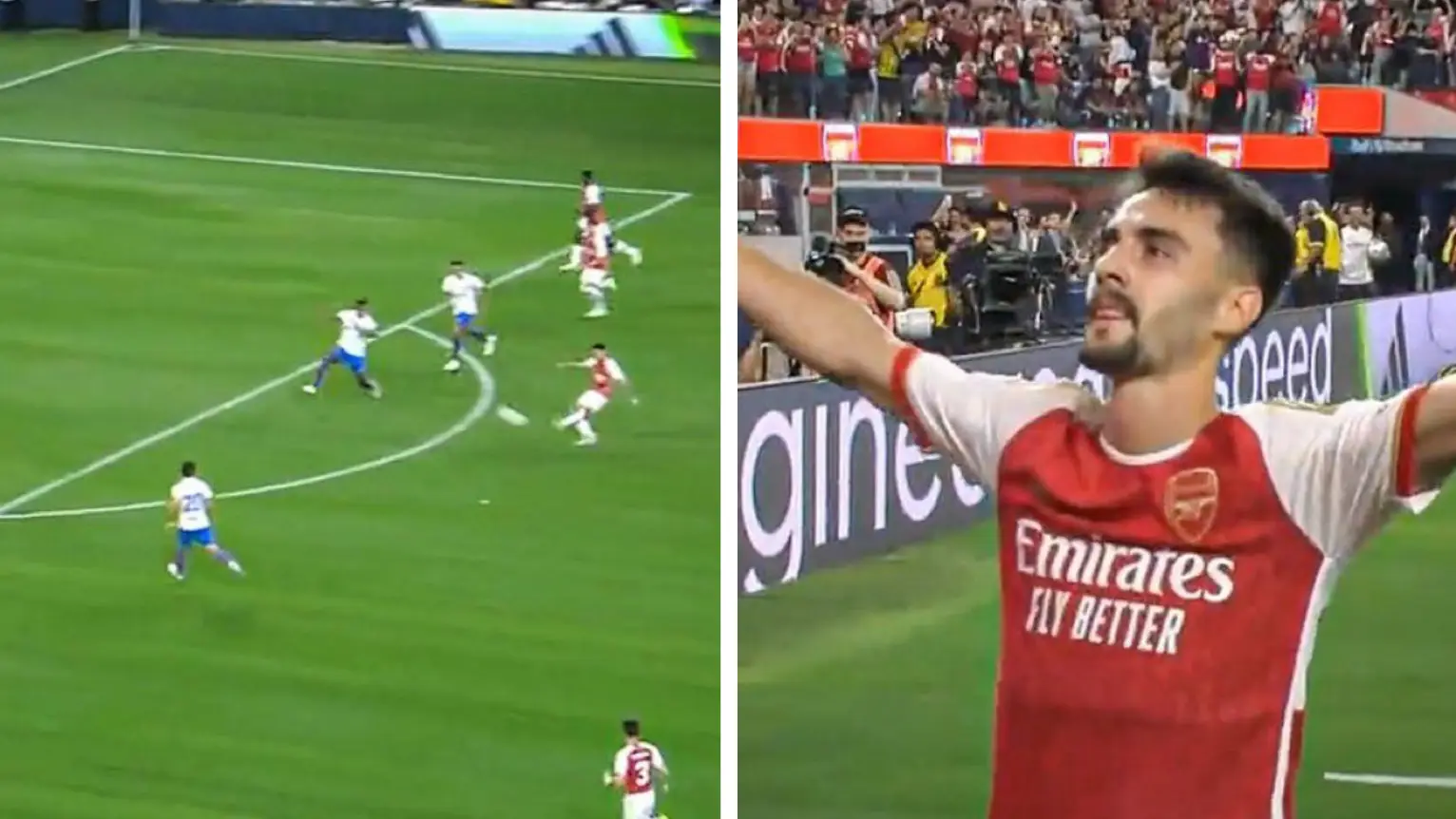 Fabio Vieira rocket caps off impressive 5-3 victory for Arsenal over Barcelona