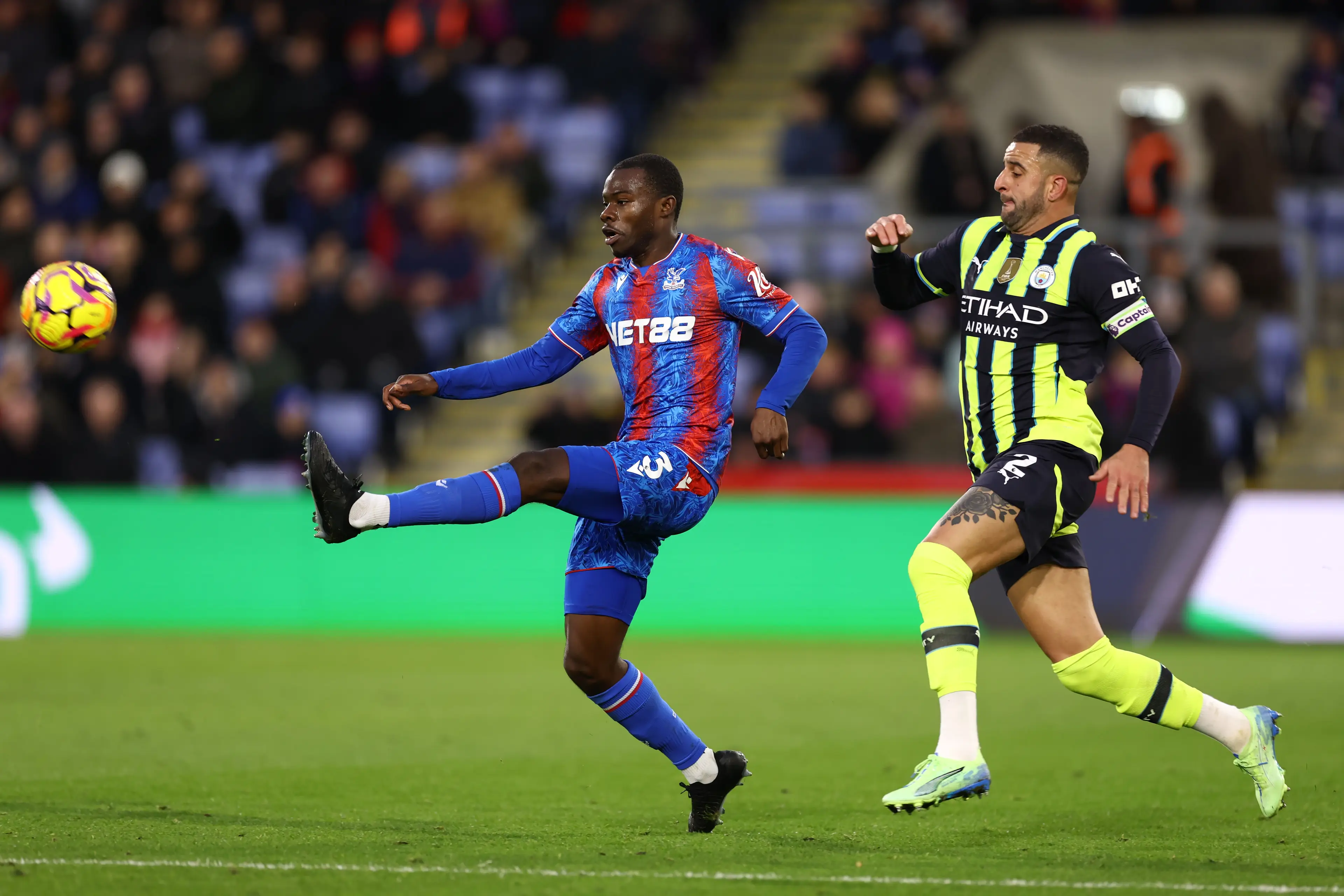 Kyle Walker in action against Crystal Palace. Image: Getty 