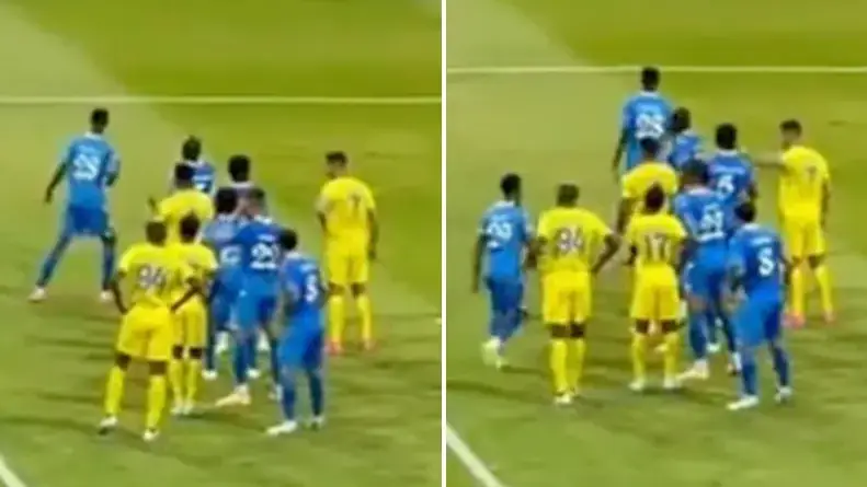 Cristiano Ronaldo leaves opponent furious after appearing to rub his sweat over rival's face