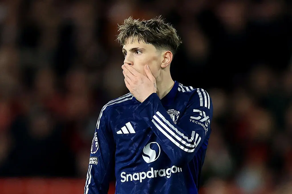 Man United fans have hit out at Alejandro Garnacho following the 1-0 loss to Nottingham Forest. (Image: Getty)