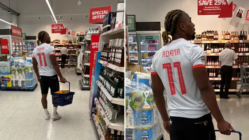 Adama Traore Shopping In Sainsbury’s Whilst Wearing Spain Kit With His Own Name On It Is A Vibe