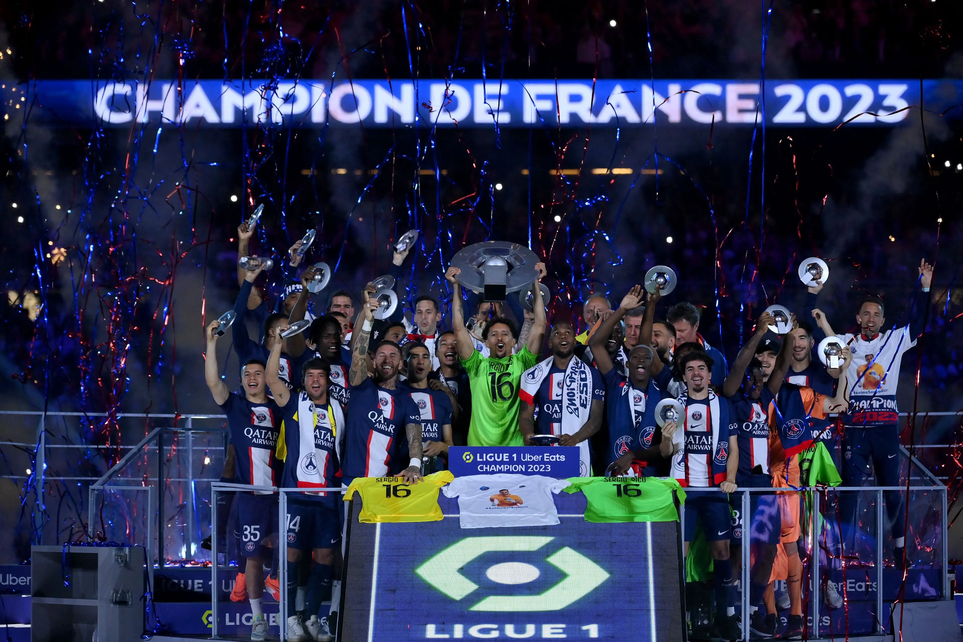 Paris Saint-Germain have won Ligue 1 a record 12 times. (