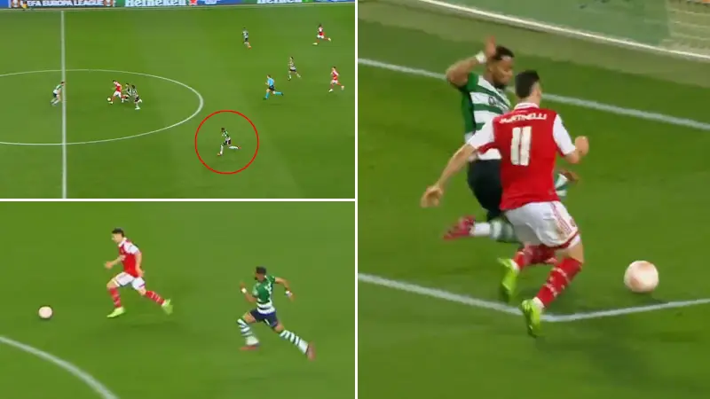 Sporting CP centre-back Jeremiah St. Juste shows insane recovery pace to stop Gabriel Martinelli