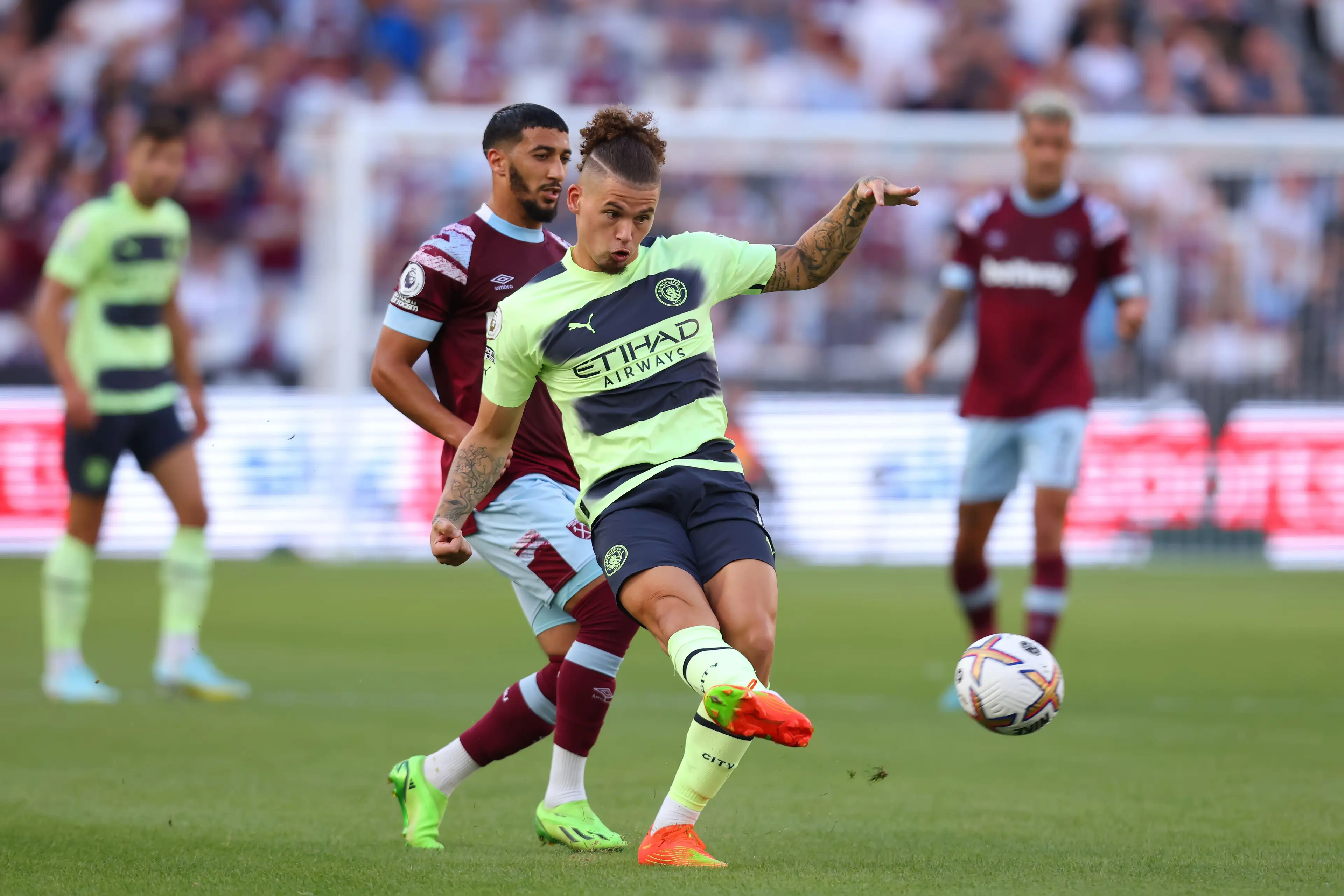 Phillips' only Premier League appearance for City came in opening day victory over West Ham United. (Image