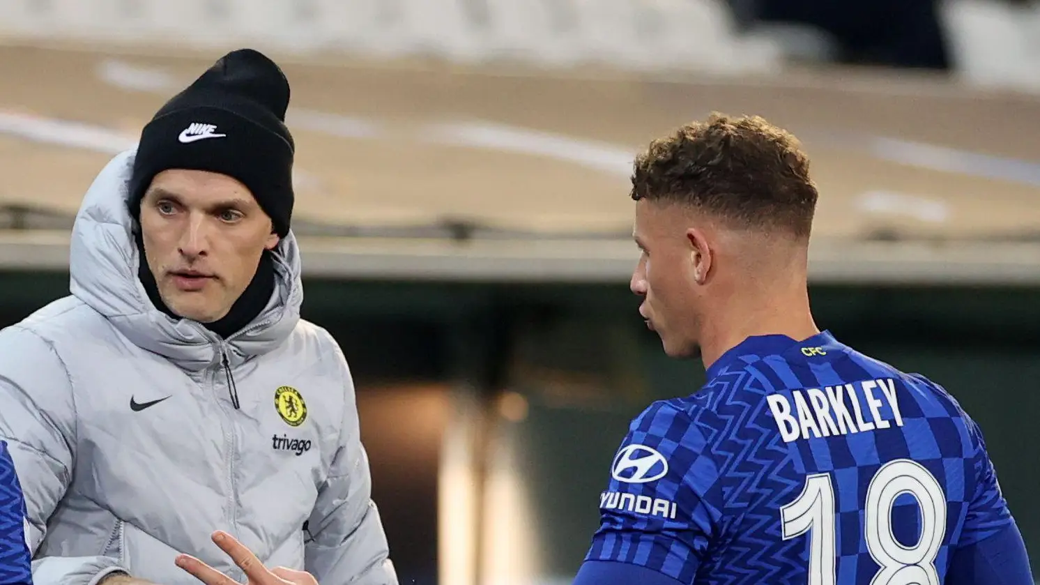 Ross Barkley and Thomas Tuchel. (Alamy)
