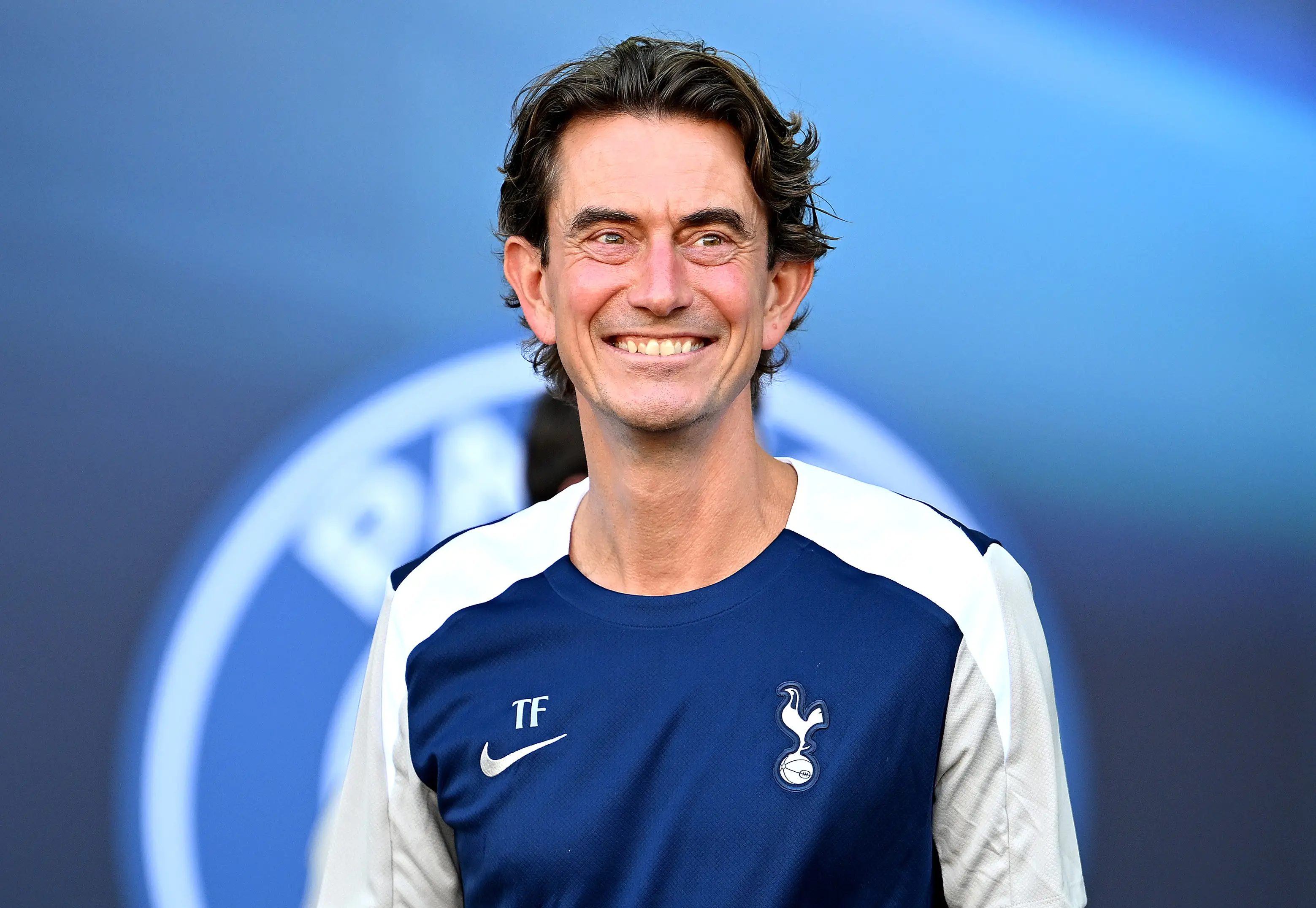 Thomas Frank's first competitive game in charge of Spurs is the UEFA Super Cup. Image: Getty