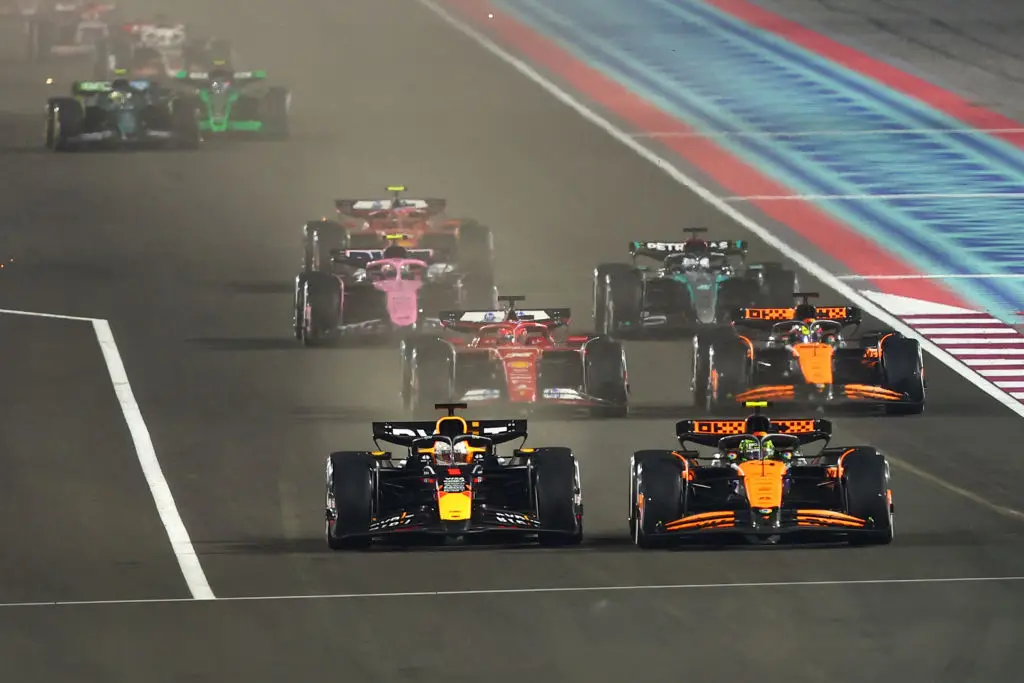 Max Verstappen leads Lando Norris at the Qatar Grand Prix (Image: Getty)