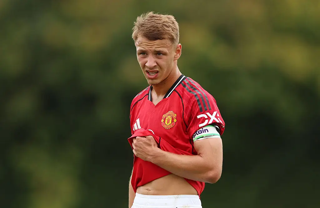 Amir Ibragimov in action for Man Utd Under-18s (Credit:Getty)