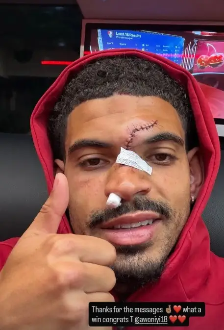 Morgan Gibbs-White injury (Screenshot from Morgan Gibbs-White Instagram)