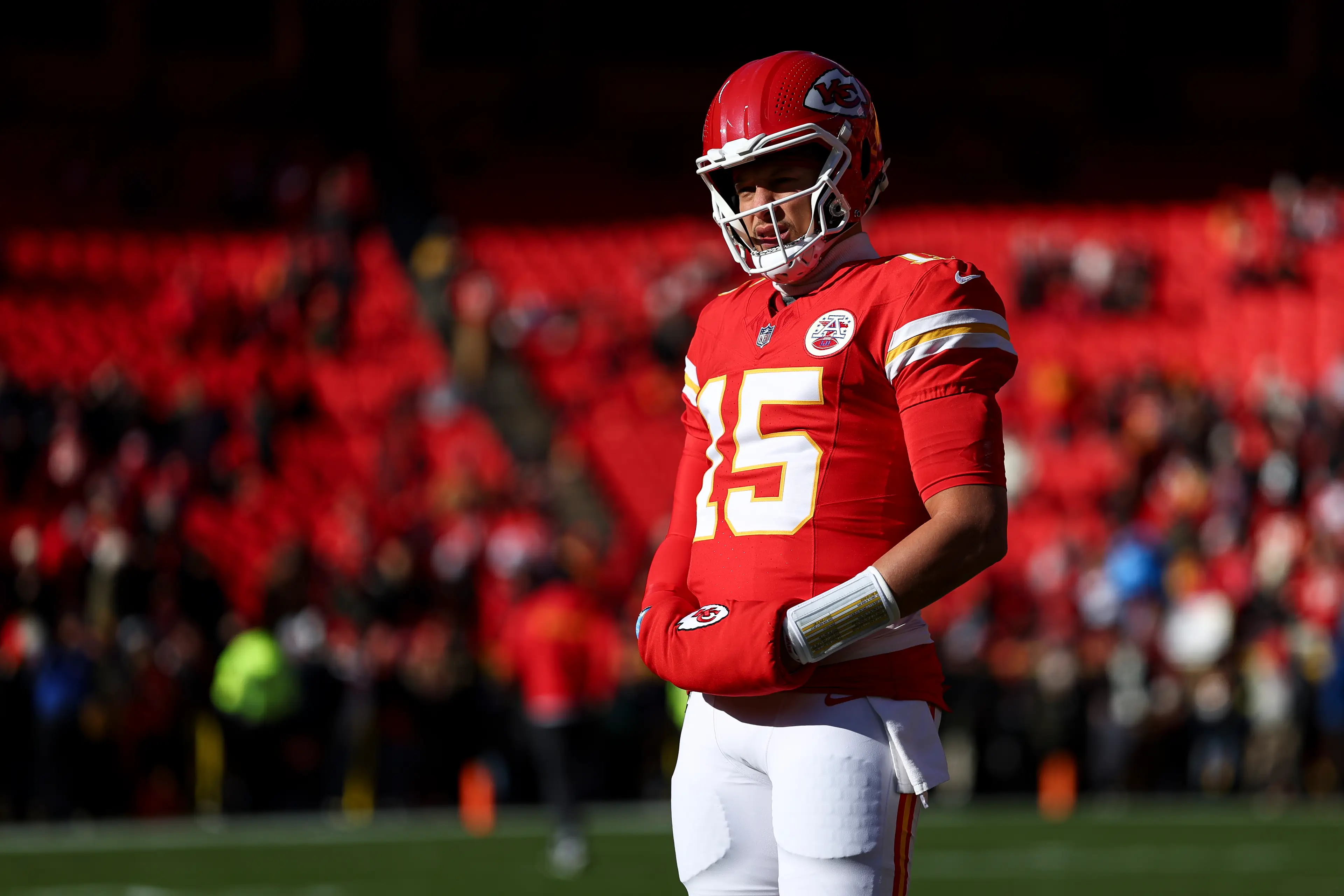 Patrick Mahomes for the Chiefs (Image: Getty)