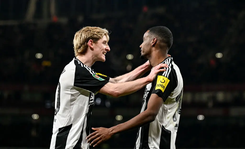 Anthony Gordon and Alexander Isak for Newcastle (credit: Getty)