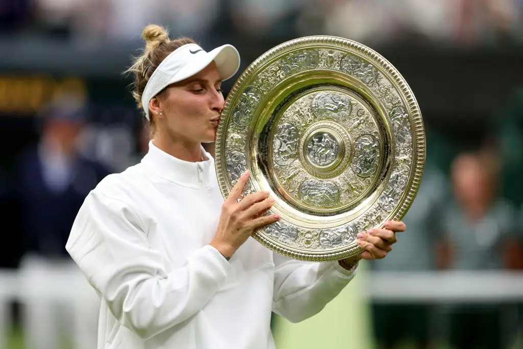 Marketa Vondrousova won Wimbledon in 2023. (Image: Julian Finney/Getty Images)