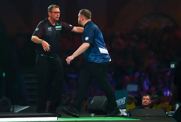 Menzies exchanged words with match referee Kirk Bevins after the incident (Image: Getty)