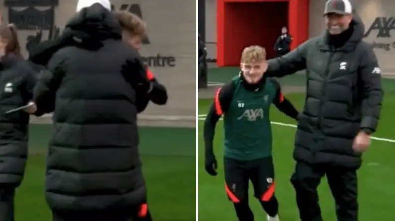 Jurgen Klopp Was Overjoyed At Seeing Harvey Elliott Return To Training, He's A Footballing Father Figure