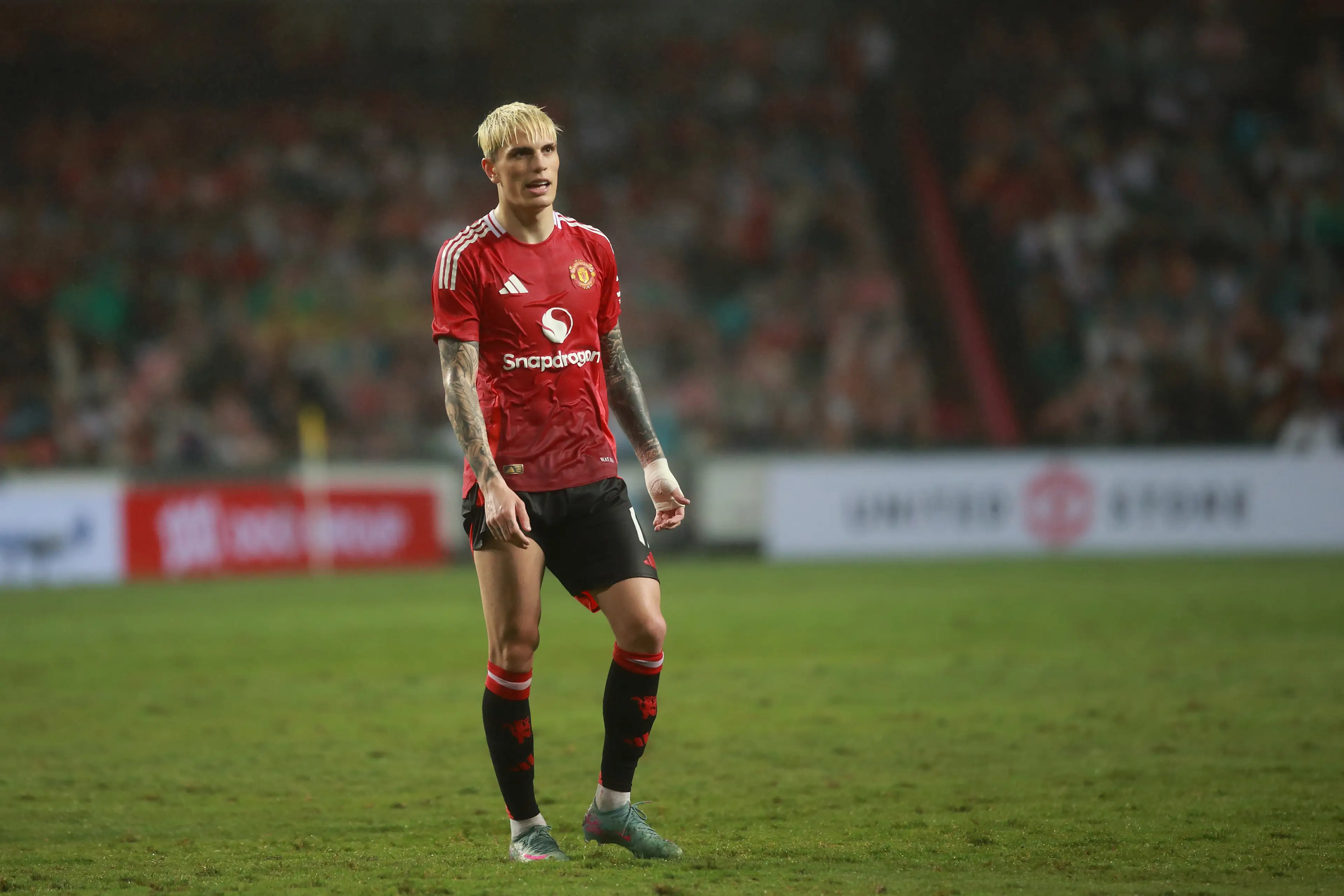 Alejandro Garnacho has been ostracised from Manchester United training. Image: Getty