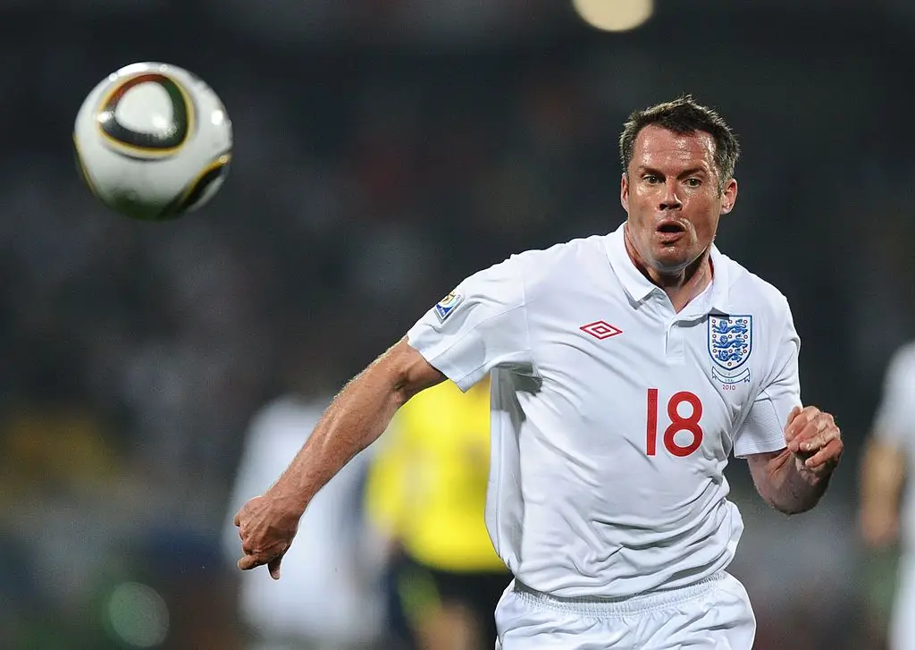 Jamie Carragher in action for England (Credit:Getty)