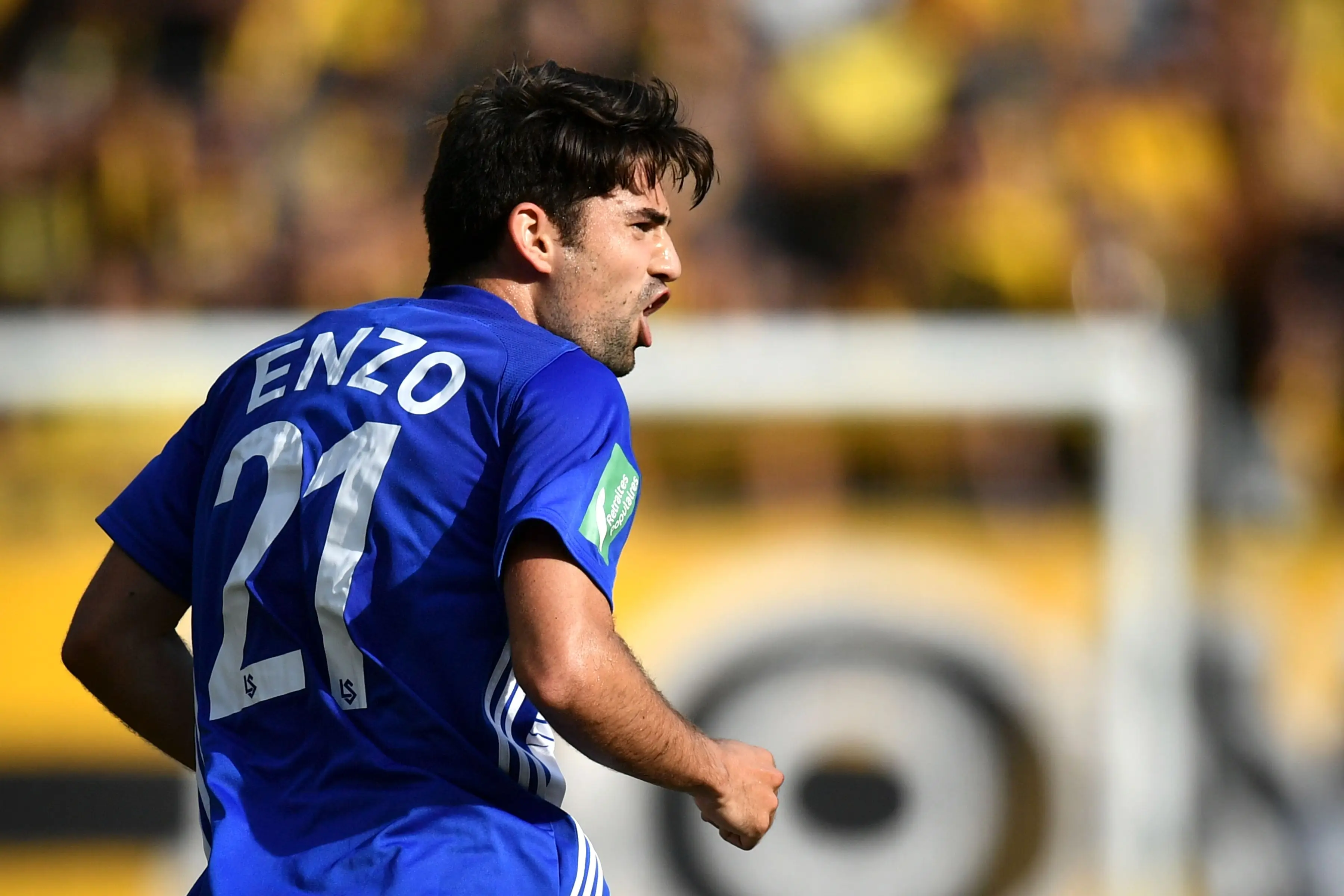 Enzo Zidane in action for Lausanne-Sport back in 2018. (