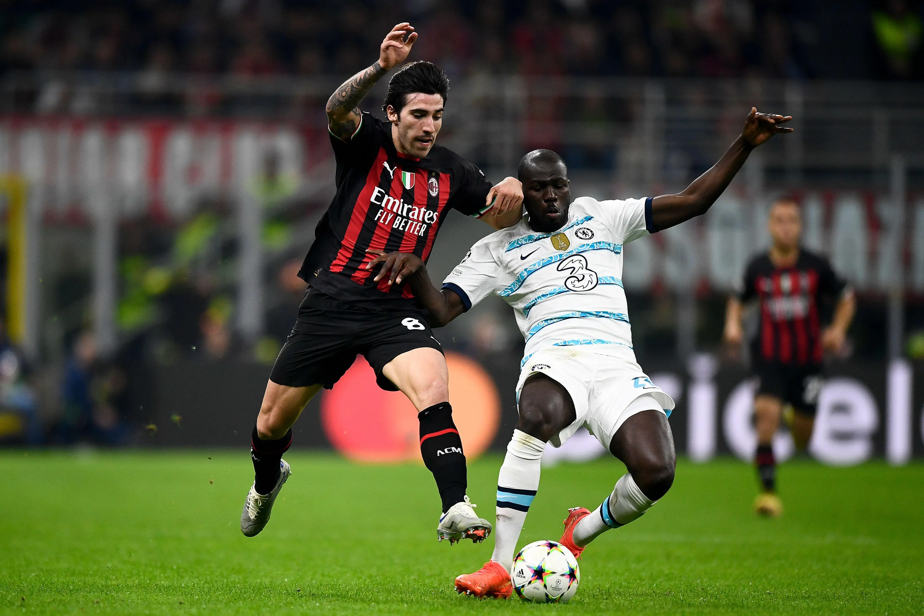 Kalidou Koulibaly for Chelsea against AC Milan. (Alamy)