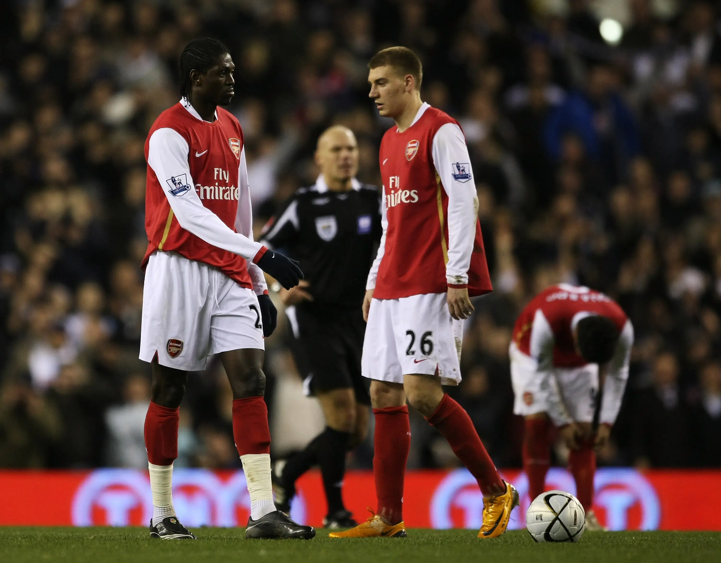 Nicklas Bendtner didn't get along with Emmanuel Adebayor. Image: Getty