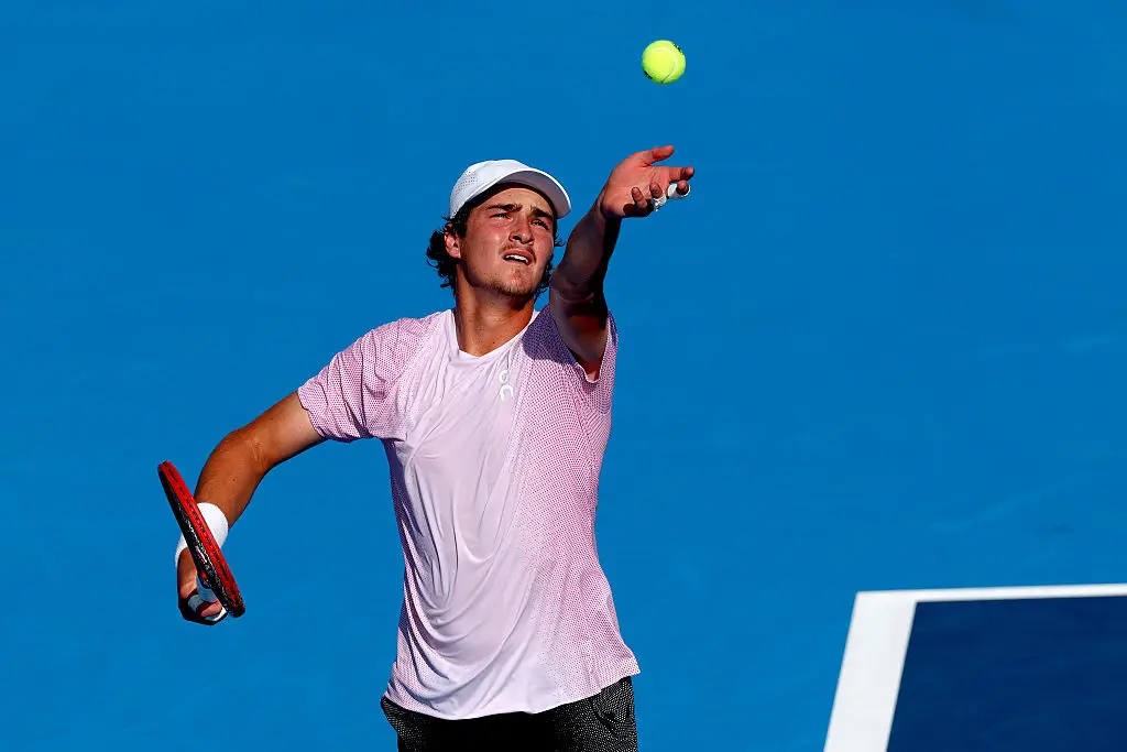 Alejandro Davidovich Fokina was forced to retire from his Cincinnati Open match against Joao Fonseca. (Image: Matthew Stockman/Getty Images)