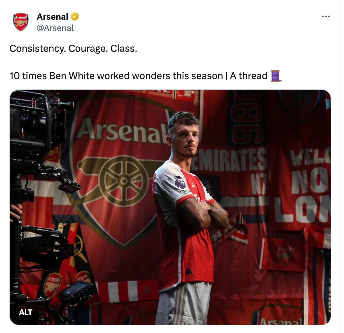 Image credit: X/@Arsenal