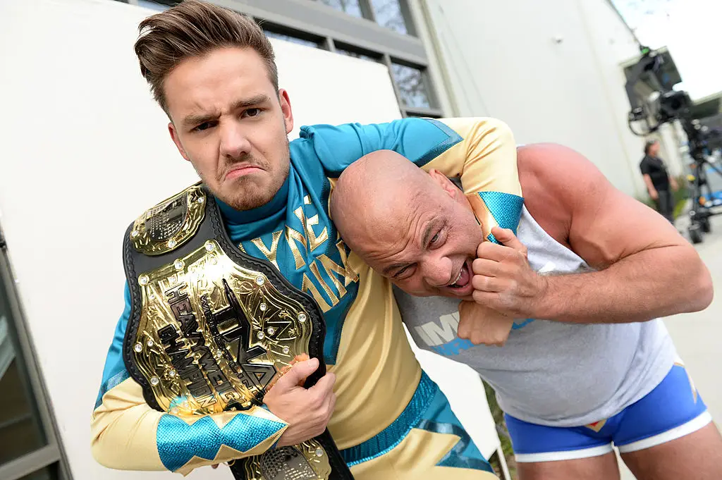 Liam Payne competed against Kurt Angle at 1D Day. (Image: Getty)