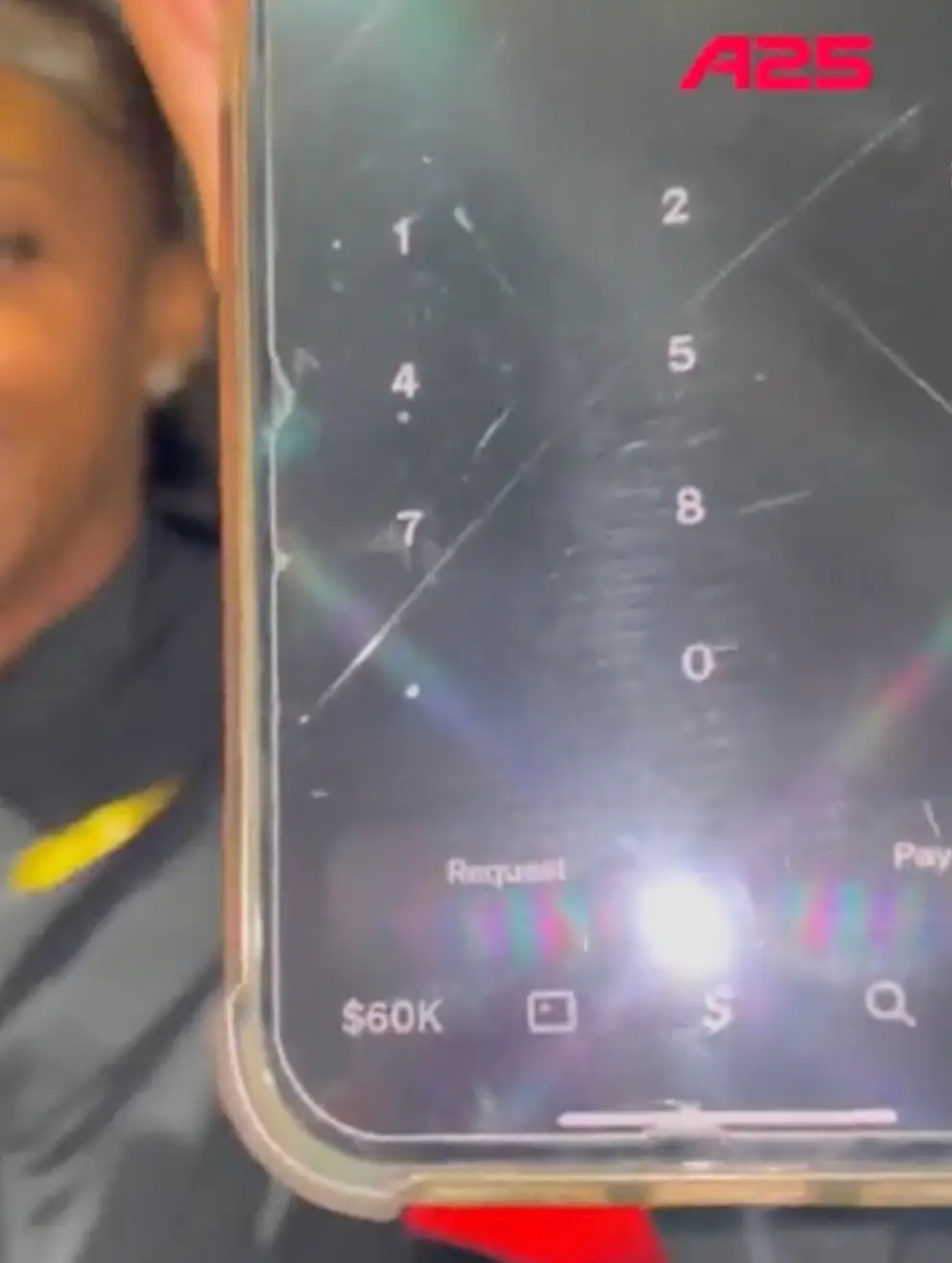 Masai Russell showing her payment (Image: Instagram/Athlos)