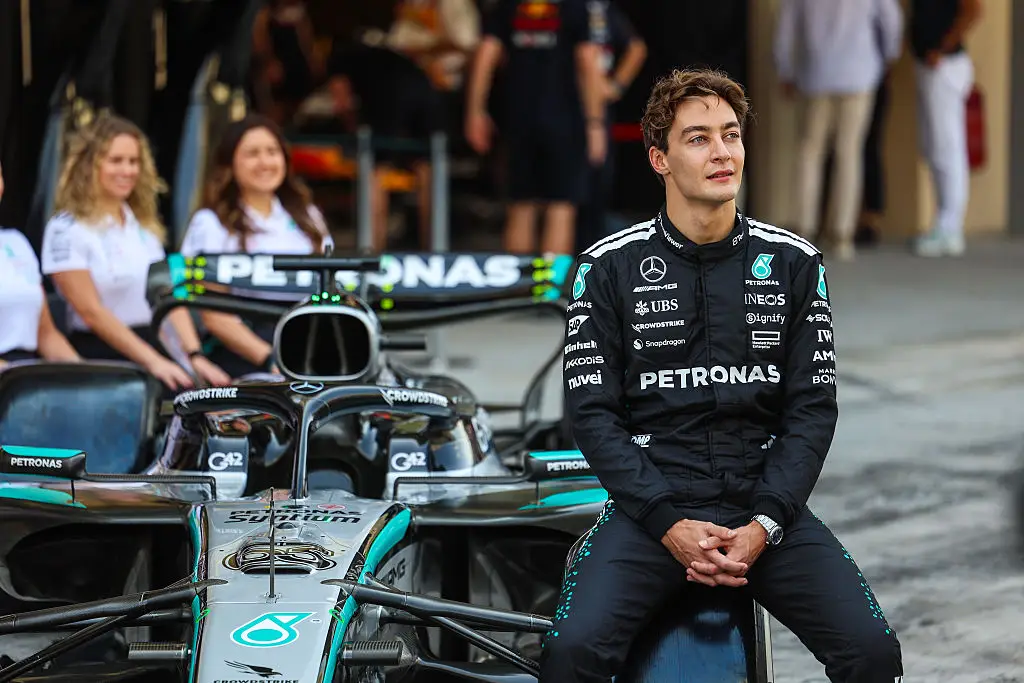  George Russell is the favourite to win the 2026 F1 title. (Image: Jayce Illman/Getty Images)