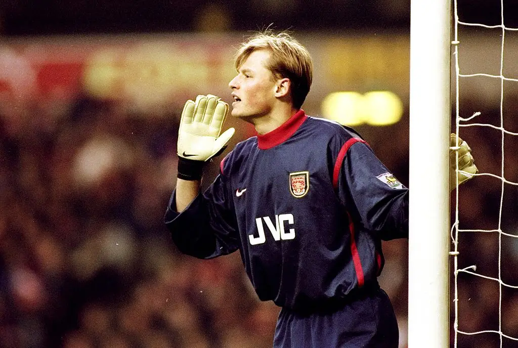 Manninger won the double with Arsenal in 1997/98. (Image: Alex Livesey /Allsport)