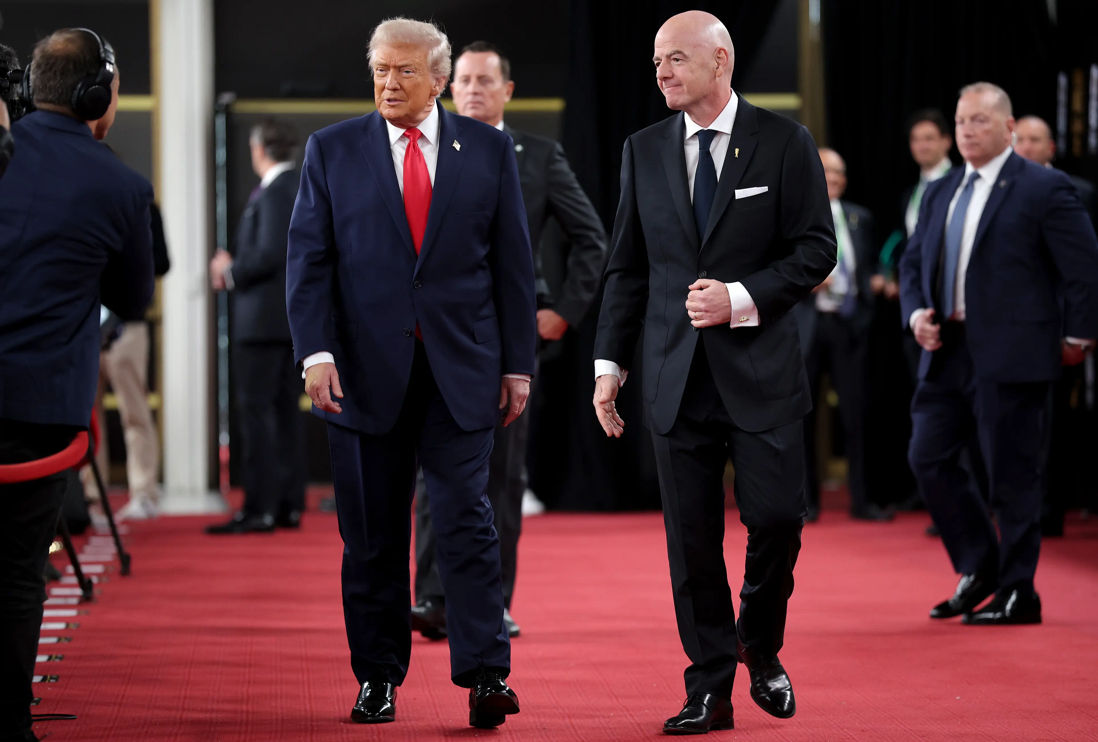 Trump has been working in tandem with FIFA chief Infantino. Image: Getty