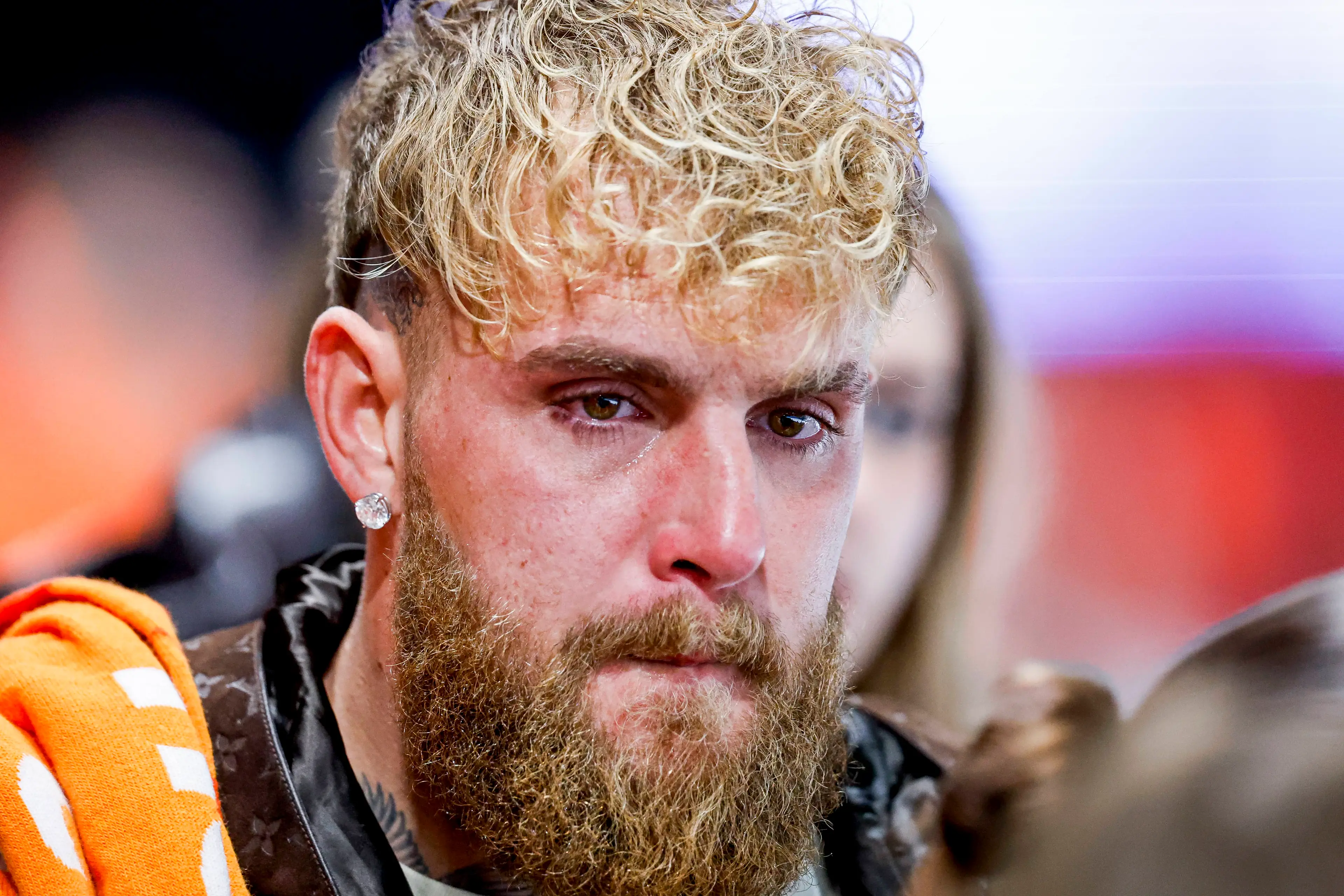Paul was full of emotion after seeing his other half win gold. Image: Getty