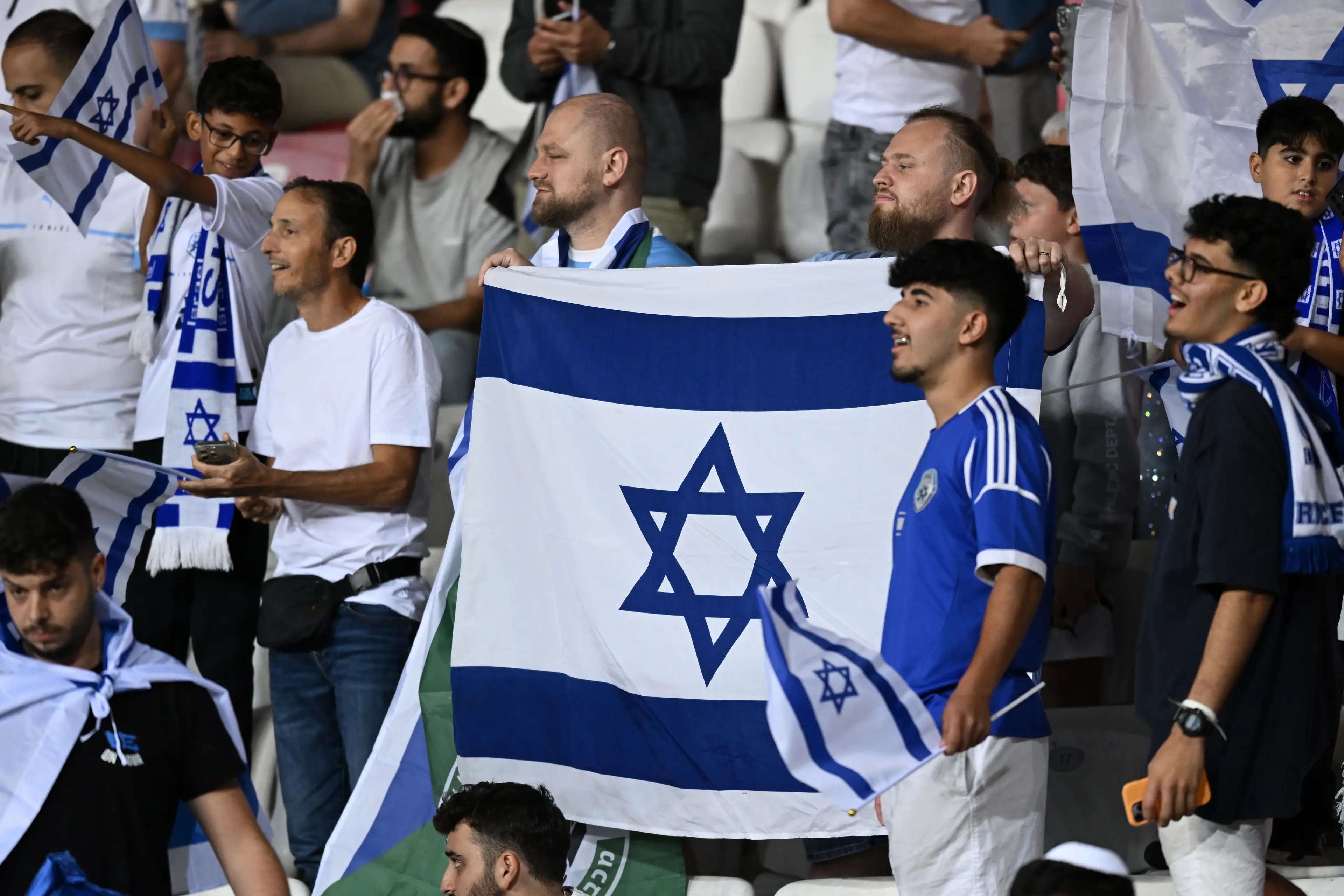 Fans of Israel during the FIFA World Cup 2026 qualifier against Italy. Image credit: Getty
