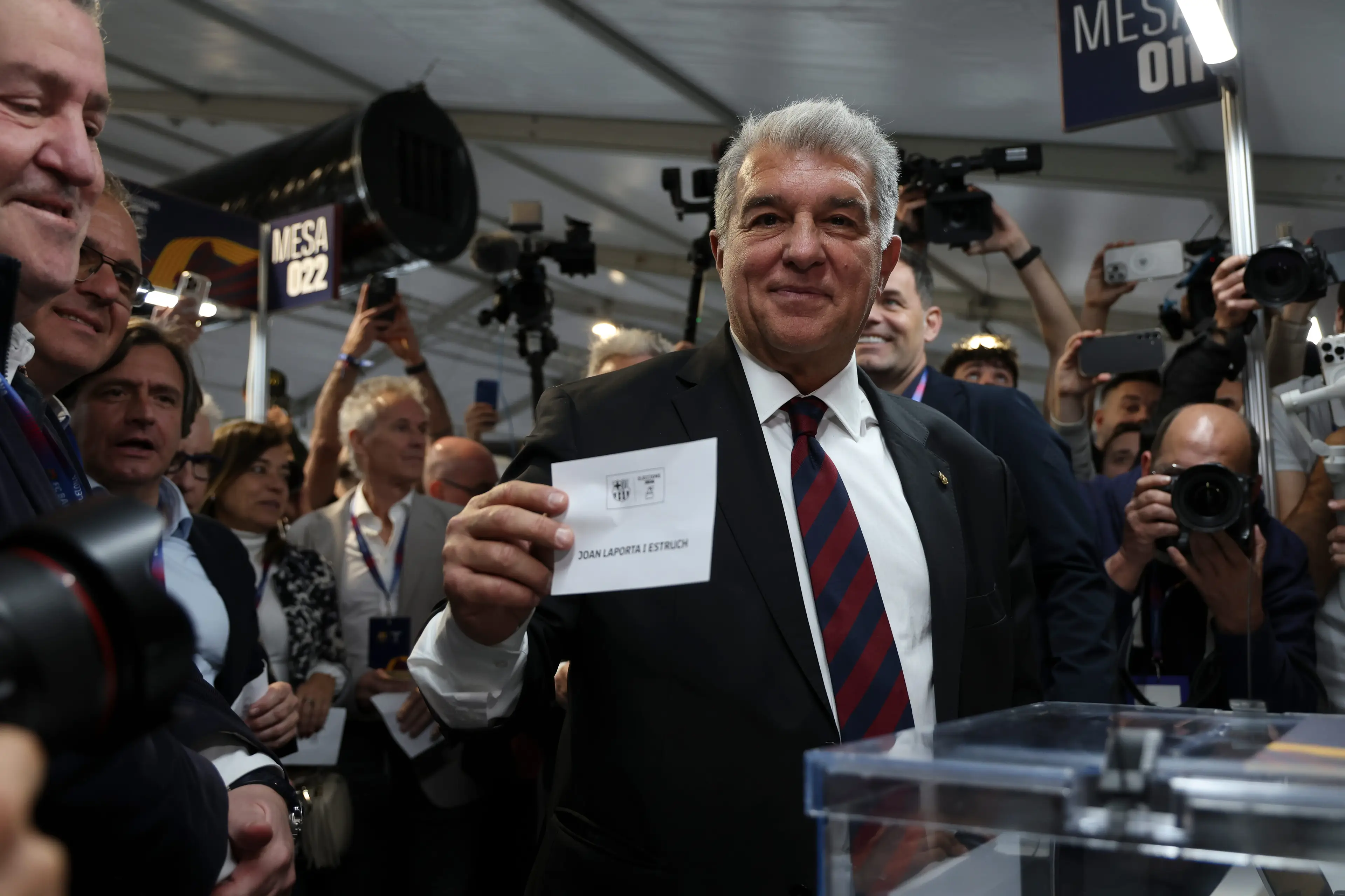 Joan Laporta won Barcelona's presidential election (Image: Getty)
