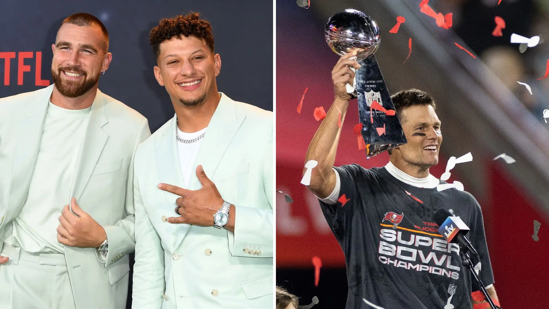 Travis Kelce was in no doubt when choosing between Patrick Mahomes and Tom Brady in the NFL GOAT debate