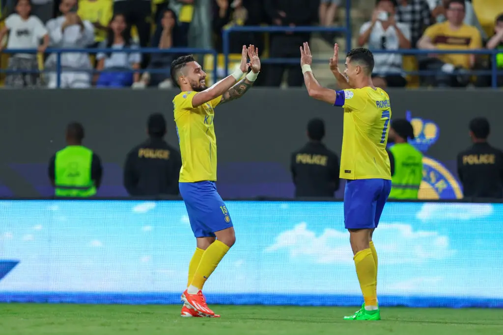 Alex Telles and Cristiano Ronaldo at Al Nassr (Credit:Getty)