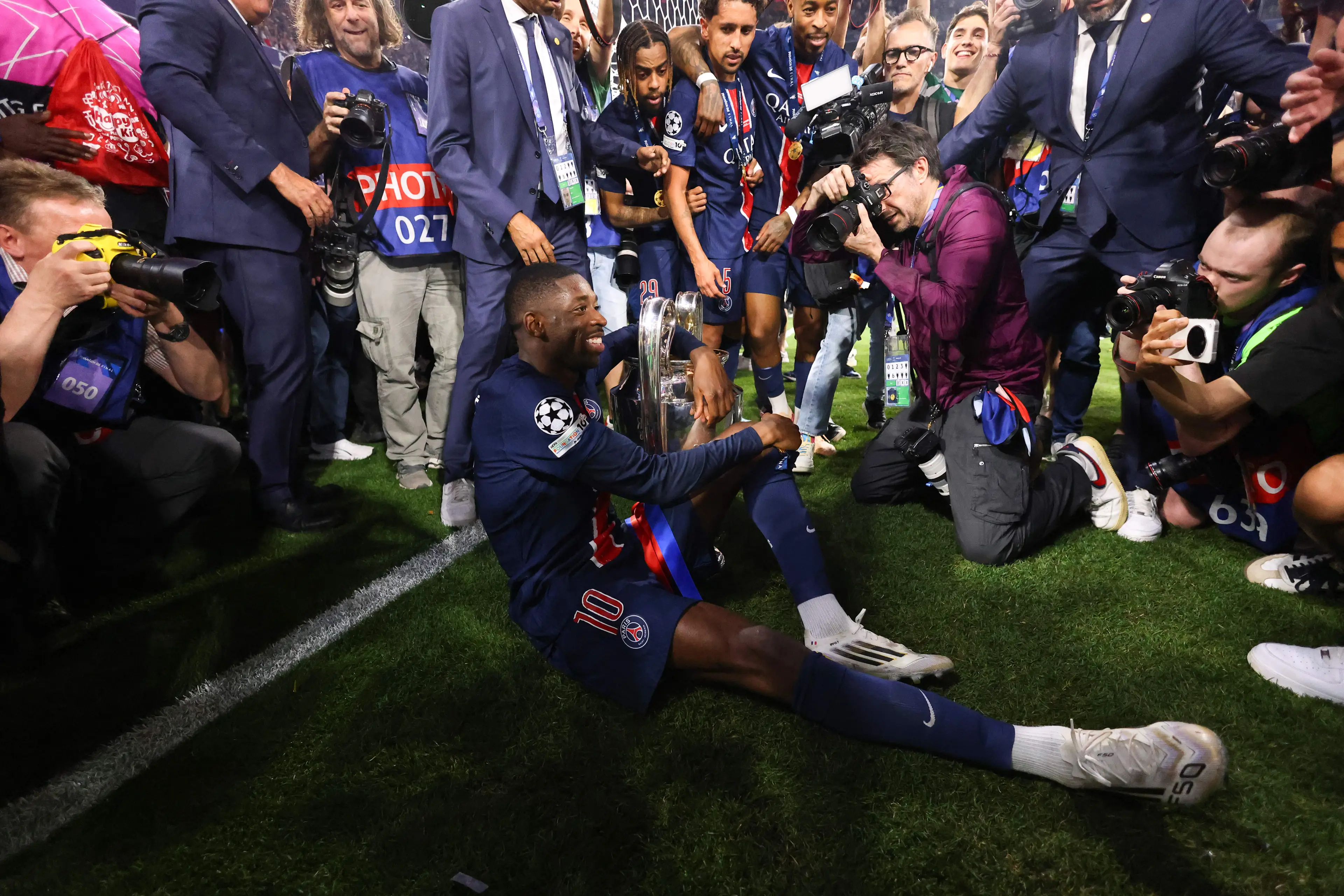 Ousmane Dembele is now the favourite to win the 2025 Ballon d'Or. Image: Getty