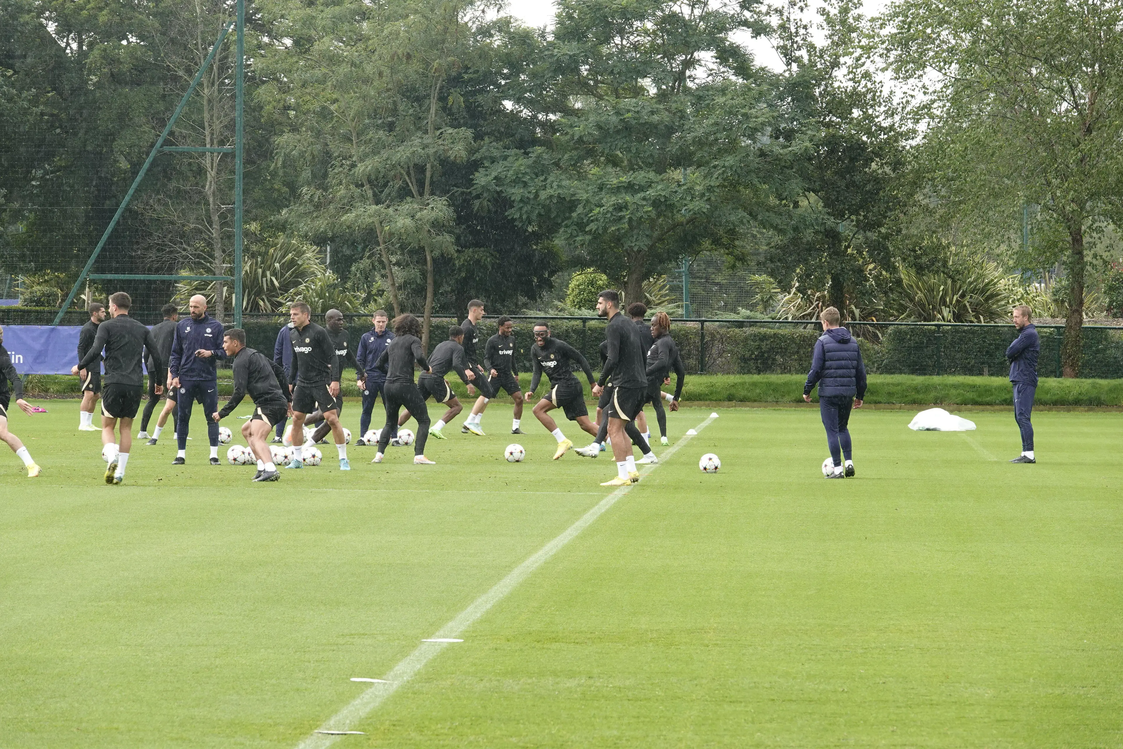 Chelsea players training at Cobham. (Alamy)